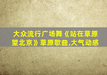 大众流行广场舞《站在草原望北京》草原歌曲,大气动感