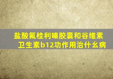 盐酸氟桂利嗪胶囊和谷维素卫生素b12功作用治什幺病