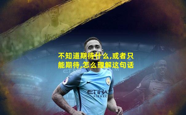 不知道期待什么,或者只能期待,怎么理解这句话