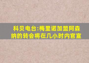 科贝电台:梅里诺加盟阿森纳的转会将在几小时内官宣